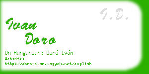 ivan doro business card